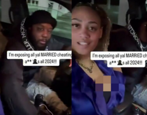 Side chick exposes married man for cheating on his wife (video)